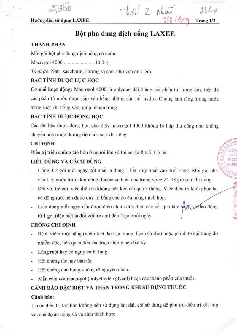 thông tin, cách dùng, giá thuốc Laxee - ảnh 2