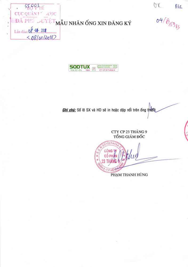 thông tin, cách dùng, giá thuốc Sodtux - ảnh 0