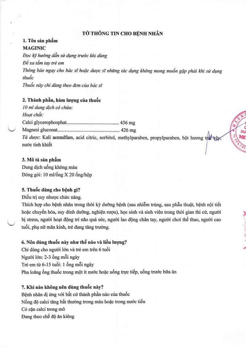 thông tin, cách dùng, giá thuốc Maginic - ảnh 5