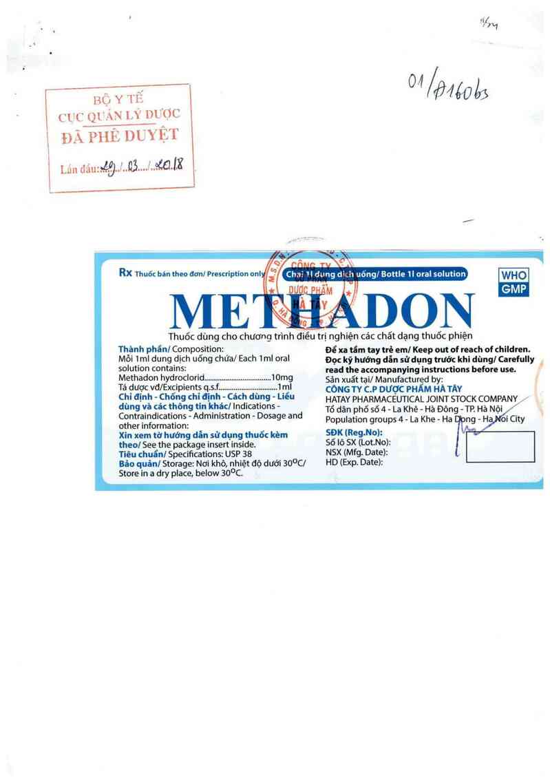 thông tin, cách dùng, giá thuốc Methadon - ảnh 0
