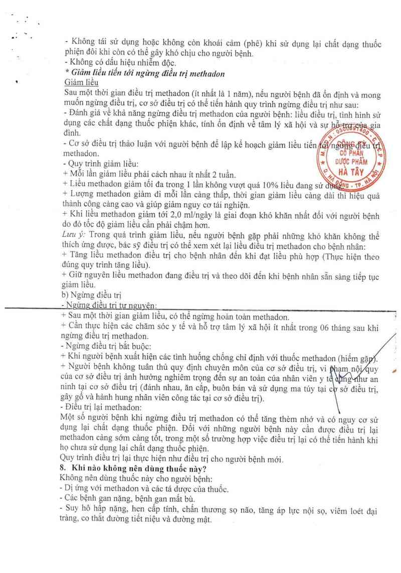 thông tin, cách dùng, giá thuốc Methadon - ảnh 19