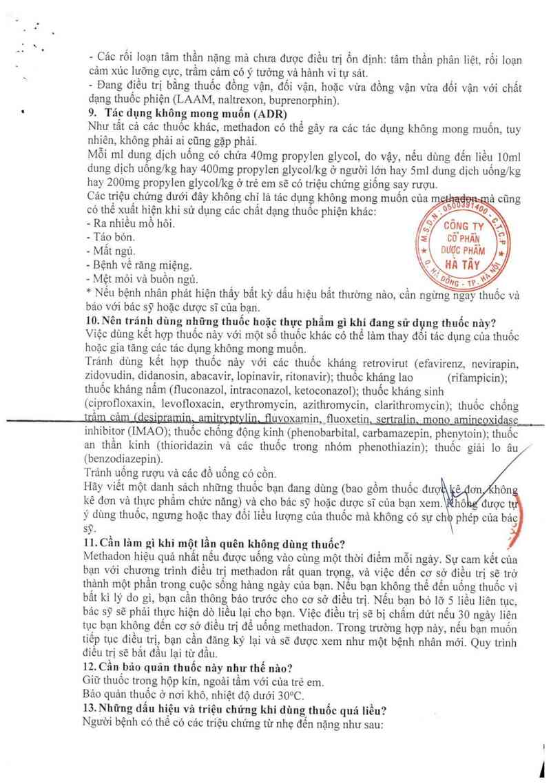 thông tin, cách dùng, giá thuốc Methadon - ảnh 20