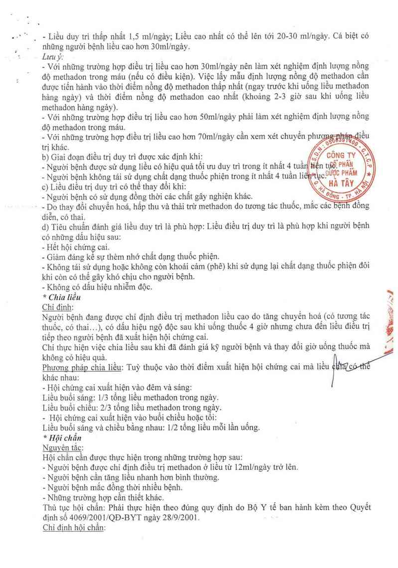 thông tin, cách dùng, giá thuốc Methadon - ảnh 3
