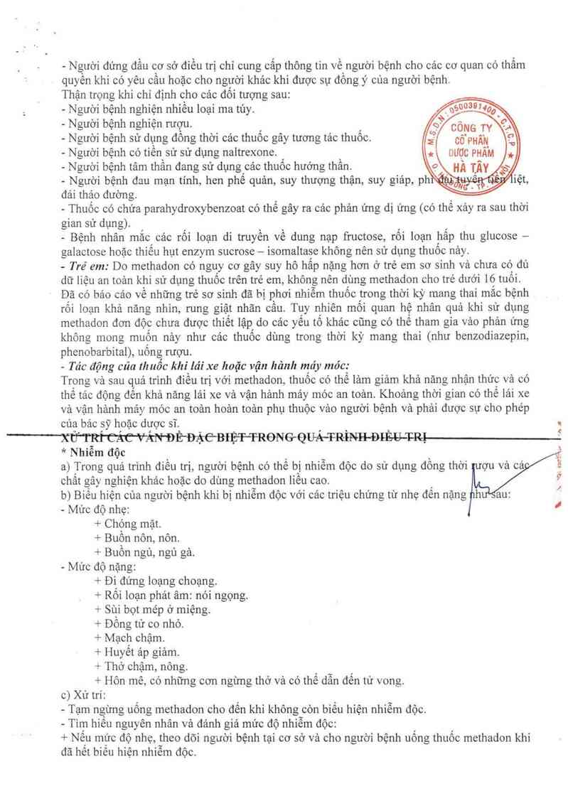 thông tin, cách dùng, giá thuốc Methadon - ảnh 8