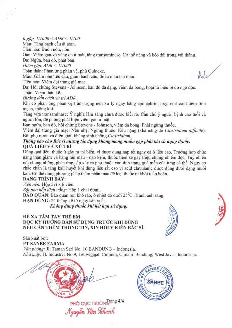 thông tin, cách dùng, giá thuốc Sanbeclaneksi - ảnh 5