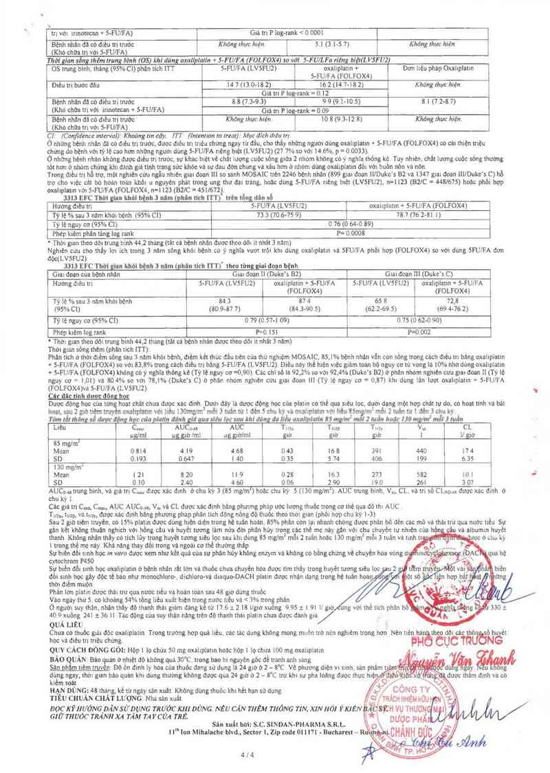 thông tin, cách dùng, giá thuốc Oxaliplatin - ảnh 4