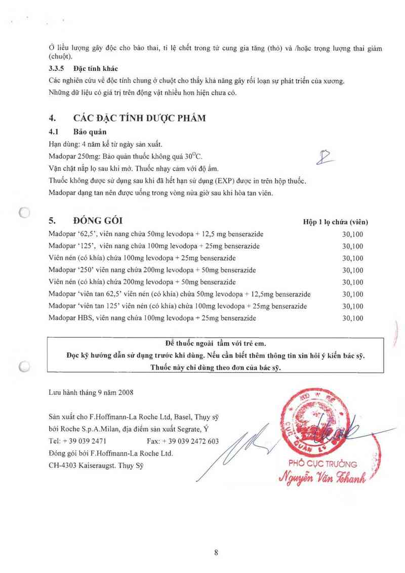 thông tin, cách dùng, giá thuốc Madopar - ảnh 9