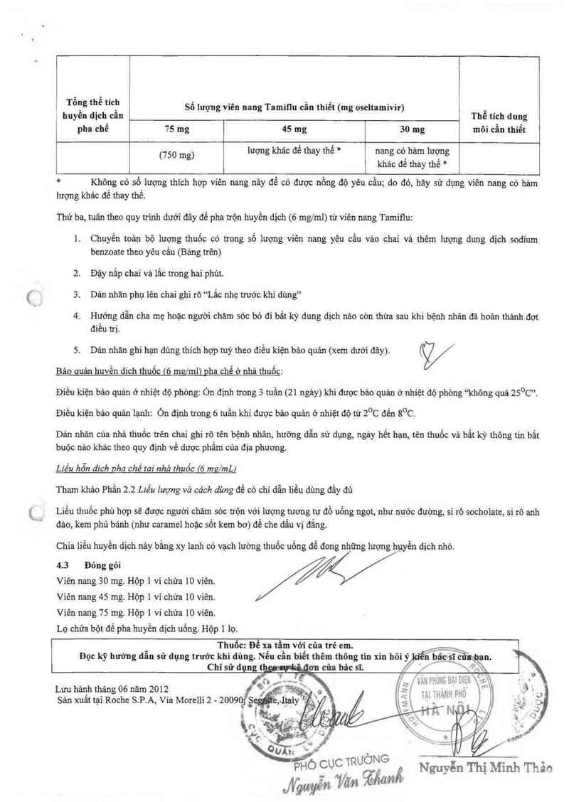 thông tin, cách dùng, giá thuốc Tamiflu - ảnh 15