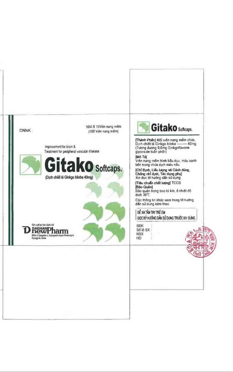thông tin, cách dùng, giá thuốc Gitako - ảnh 1