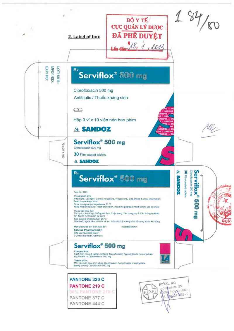 thông tin, cách dùng, giá thuốc Serviflox 500mg - ảnh 0