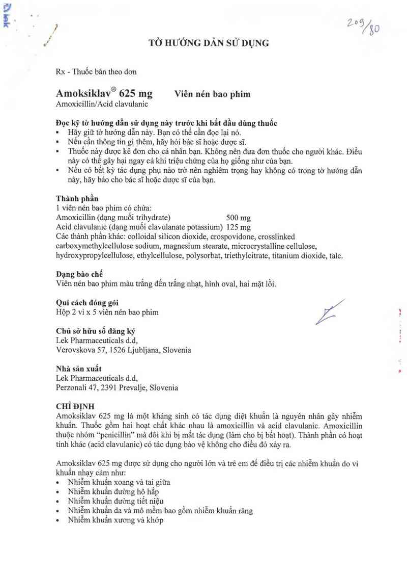thông tin, cách dùng, giá thuốc Amoksiklav 625 mg - ảnh 2