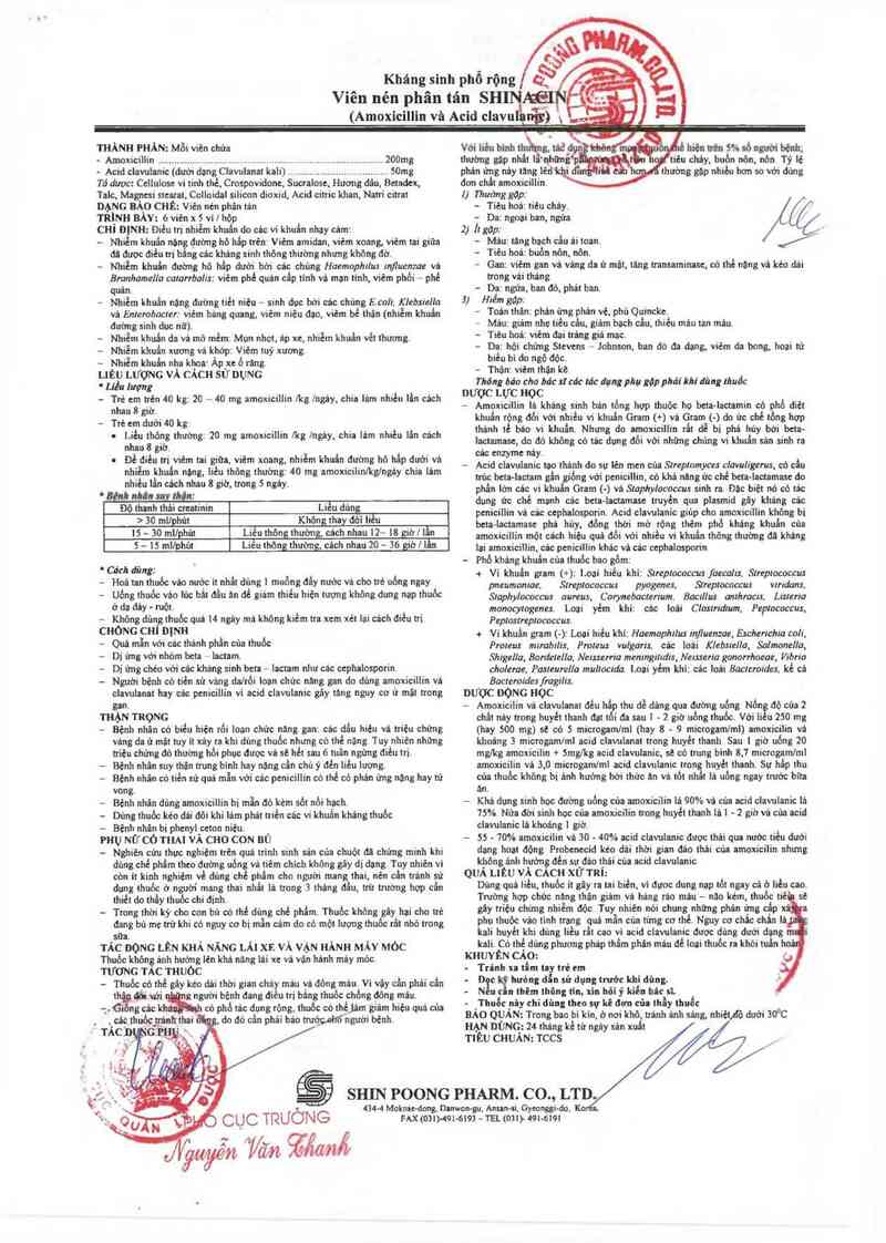 thông tin, cách dùng, giá thuốc Shinacin - ảnh 2
