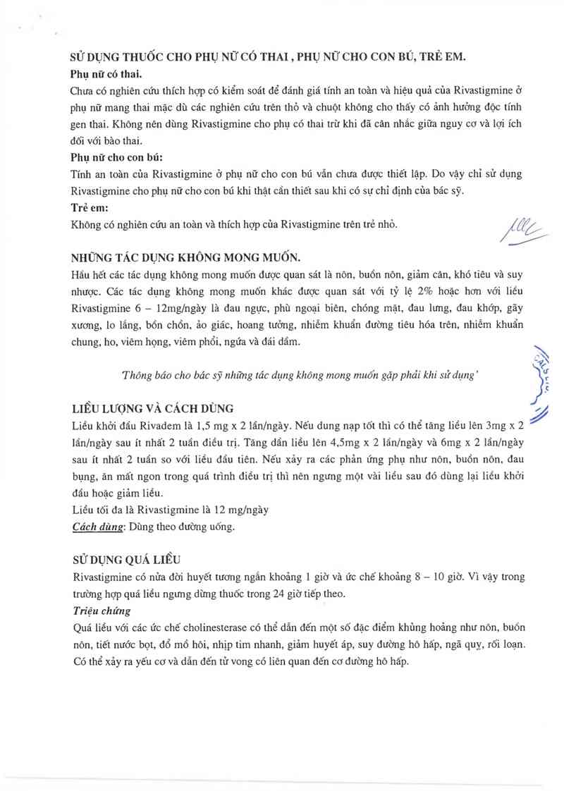 thông tin, cách dùng, giá thuốc Rivadem 4.5 - ảnh 3