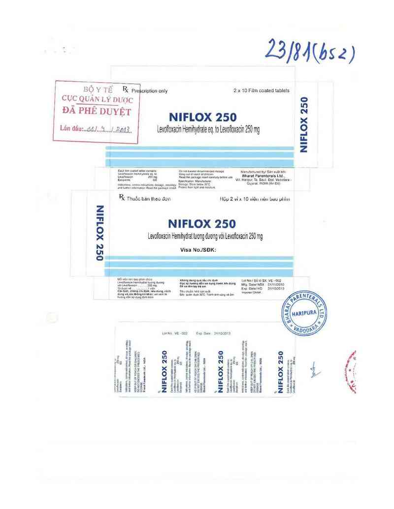 thông tin, cách dùng, giá thuốc Niflox 250 - ảnh 0