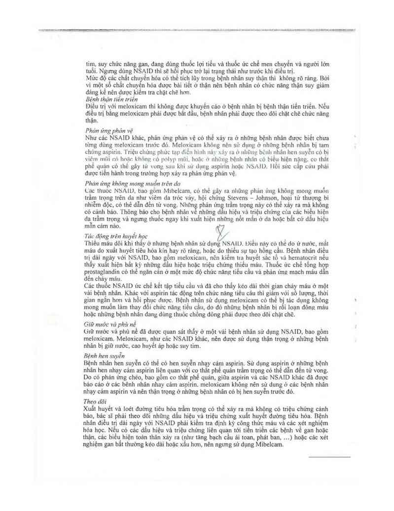 thông tin, cách dùng, giá thuốc Mibelcam 15mg/1,5ml - ảnh 5