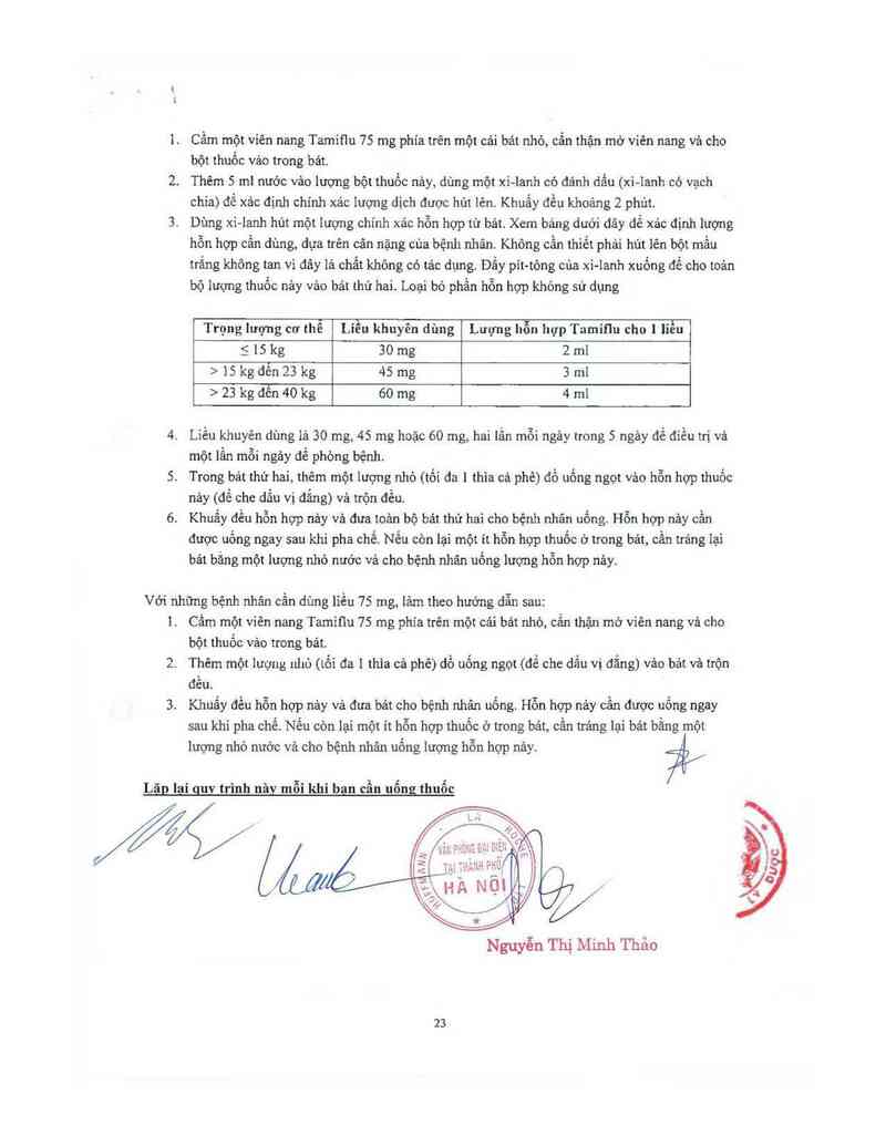 thông tin, cách dùng, giá thuốc Tamiflu - ảnh 24