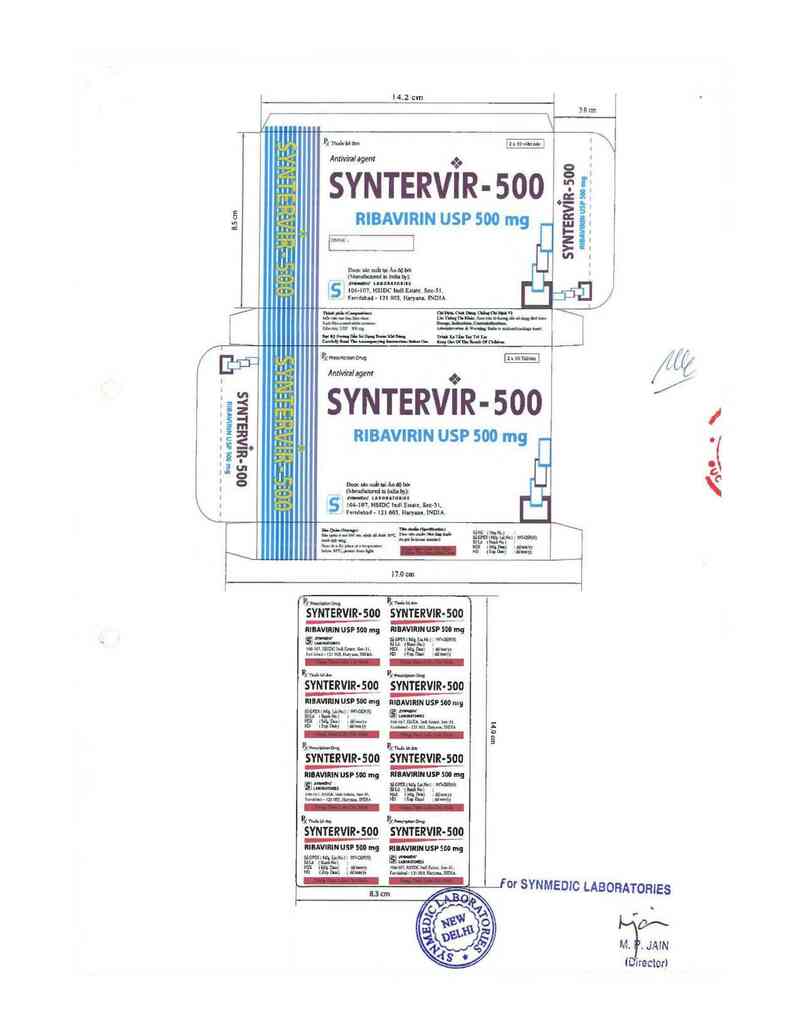 thông tin, cách dùng, giá thuốc Syntervir-500 - ảnh 1