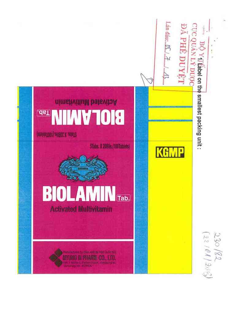 thông tin, cách dùng, giá thuốc Biolamin tab. - ảnh 1
