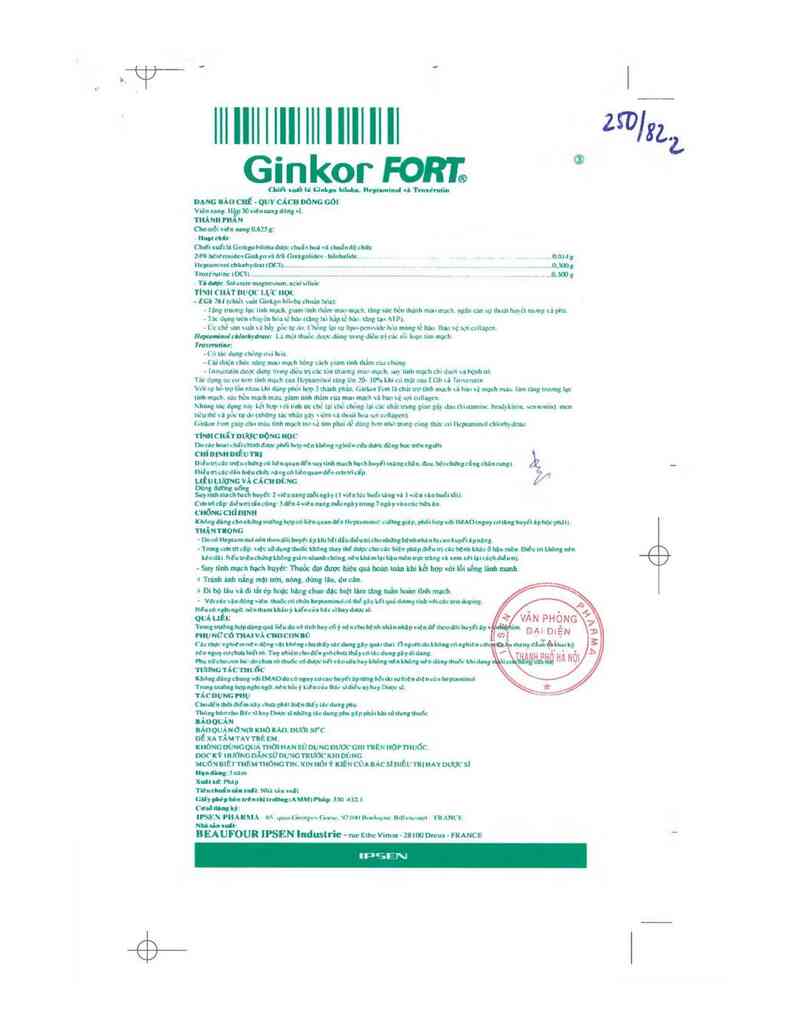 thông tin, cách dùng, giá thuốc Ginkor Fort - ảnh 2