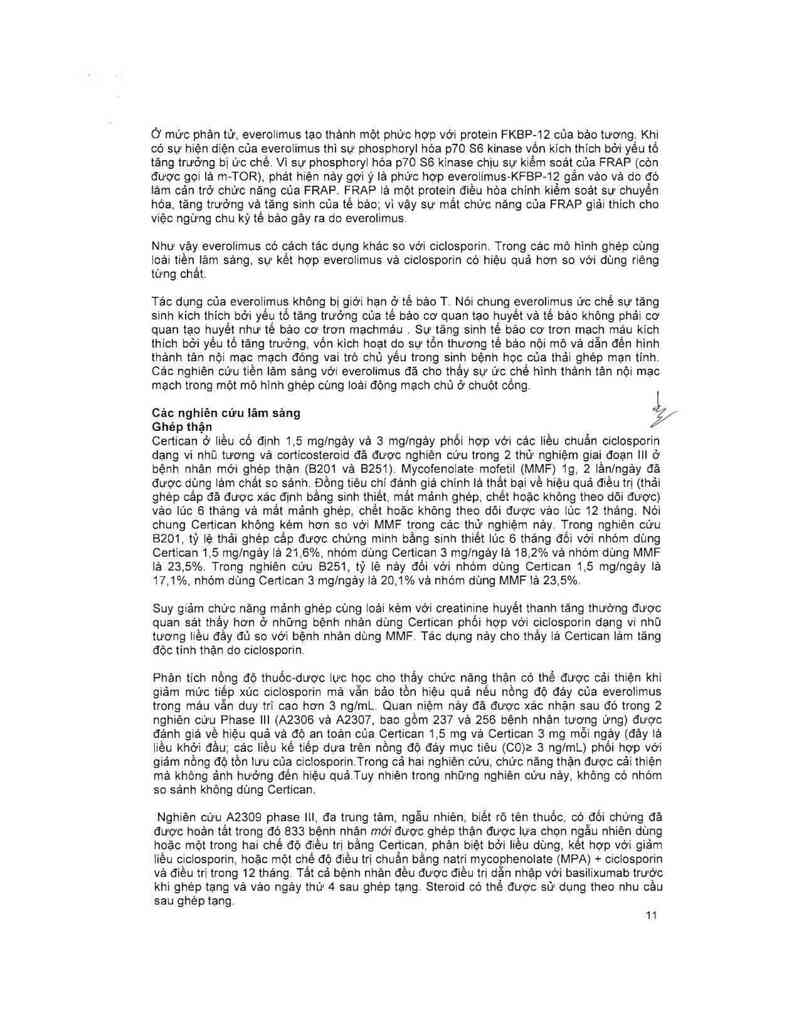 thông tin, cách dùng, giá thuốc Certican 0.5mg - ảnh 12