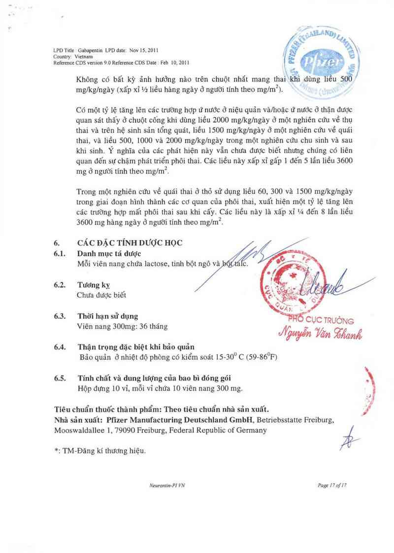 thông tin, cách dùng, giá thuốc Neurontin - ảnh 18
