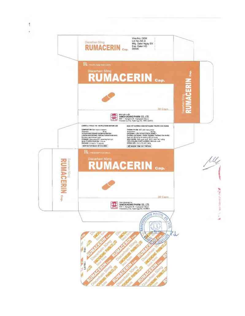 thông tin, cách dùng, giá thuốc Rumacerin Cap - ảnh 1