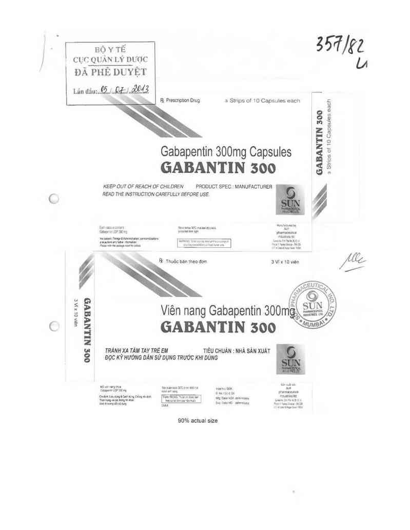 thông tin, cách dùng, giá thuốc Gabantin 300 - ảnh 0