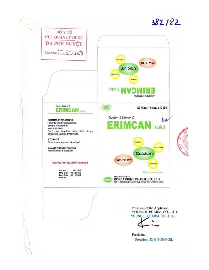 thông tin, cách dùng, giá thuốc Erimcan Tablet - ảnh 0