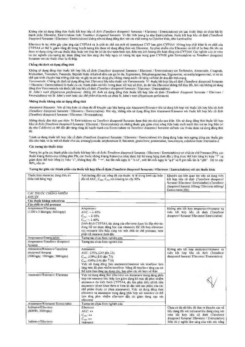 thông tin, cách dùng, giá thuốc Tenofovir Disoproxil fumarate/ Efavirenz/Emtricitabine 300mg/600mg/200mg - ảnh 4