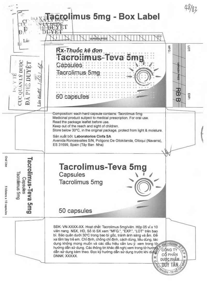 thông tin, cách dùng, giá thuốc Tacrolimus-Teva 5mg - ảnh 0