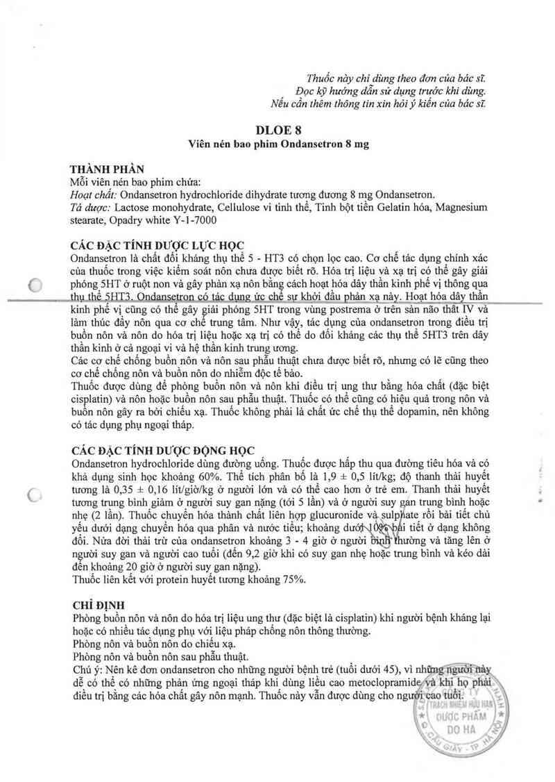 thông tin, cách dùng, giá thuốc Dloe 8 - ảnh 2