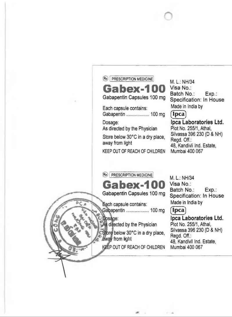 thông tin, cách dùng, giá thuốc Gabex-100 - ảnh 1