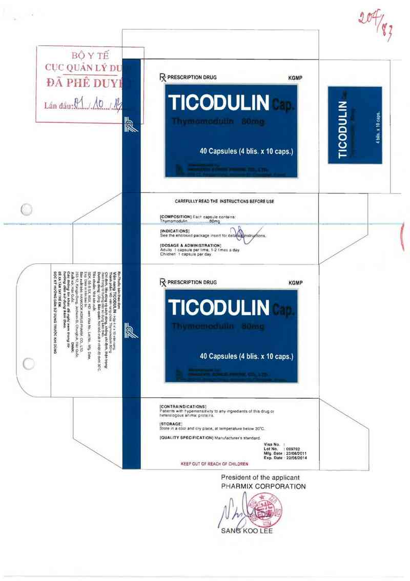 thông tin, cách dùng, giá thuốc Ticodulin - ảnh 0