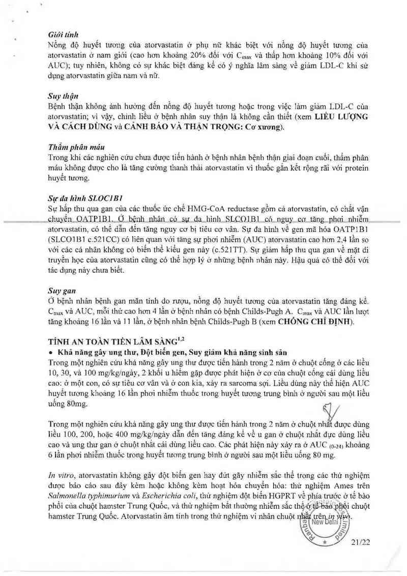 thông tin, cách dùng, giá thuốc Storvas Tablets 20mg - ảnh 21