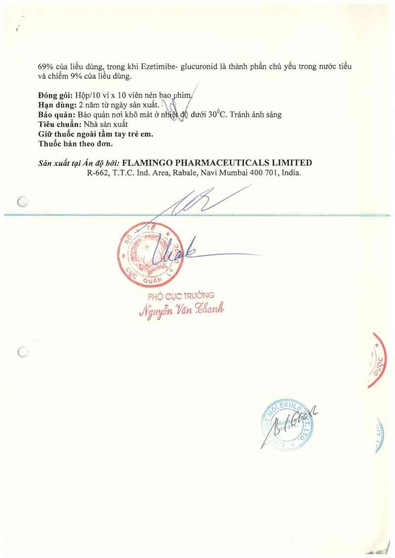 thông tin, cách dùng, giá thuốc Ezetimibe Tablets 10mg - ảnh 10