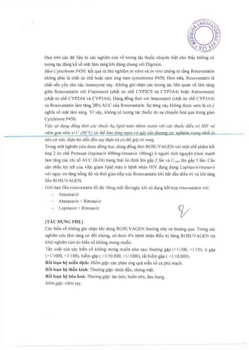 thông tin, cách dùng, giá thuốc Rosuvagen 20 - ảnh 8