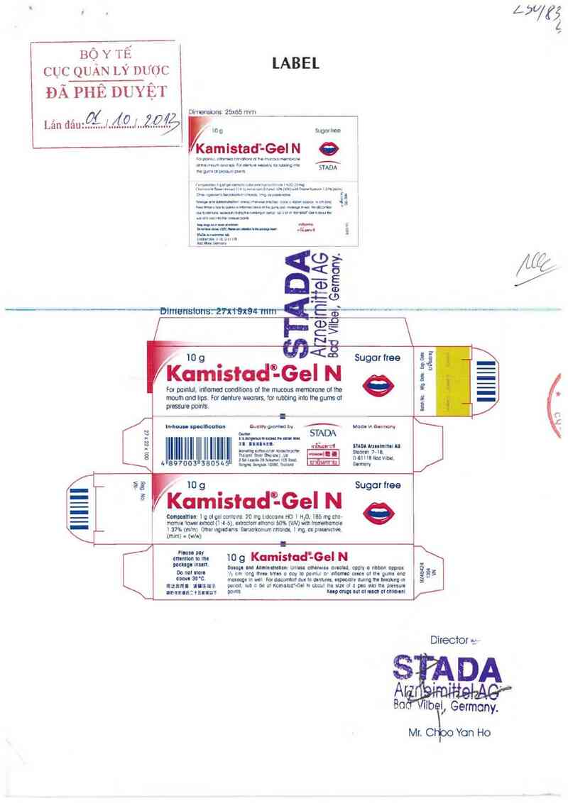 thông tin, cách dùng, giá thuốc Kamistad-Gel N - ảnh 0
