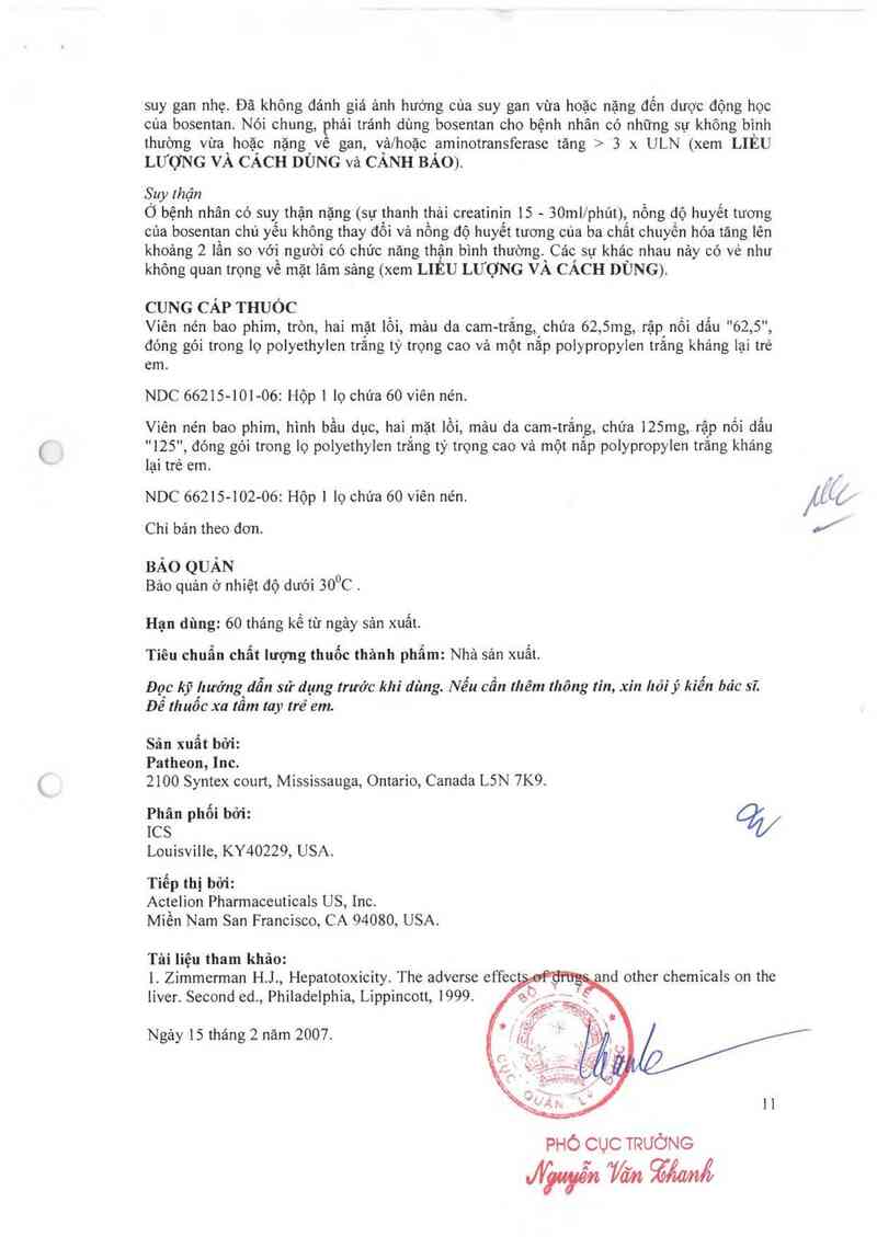 thông tin, cách dùng, giá thuốc Tracleer - ảnh 12