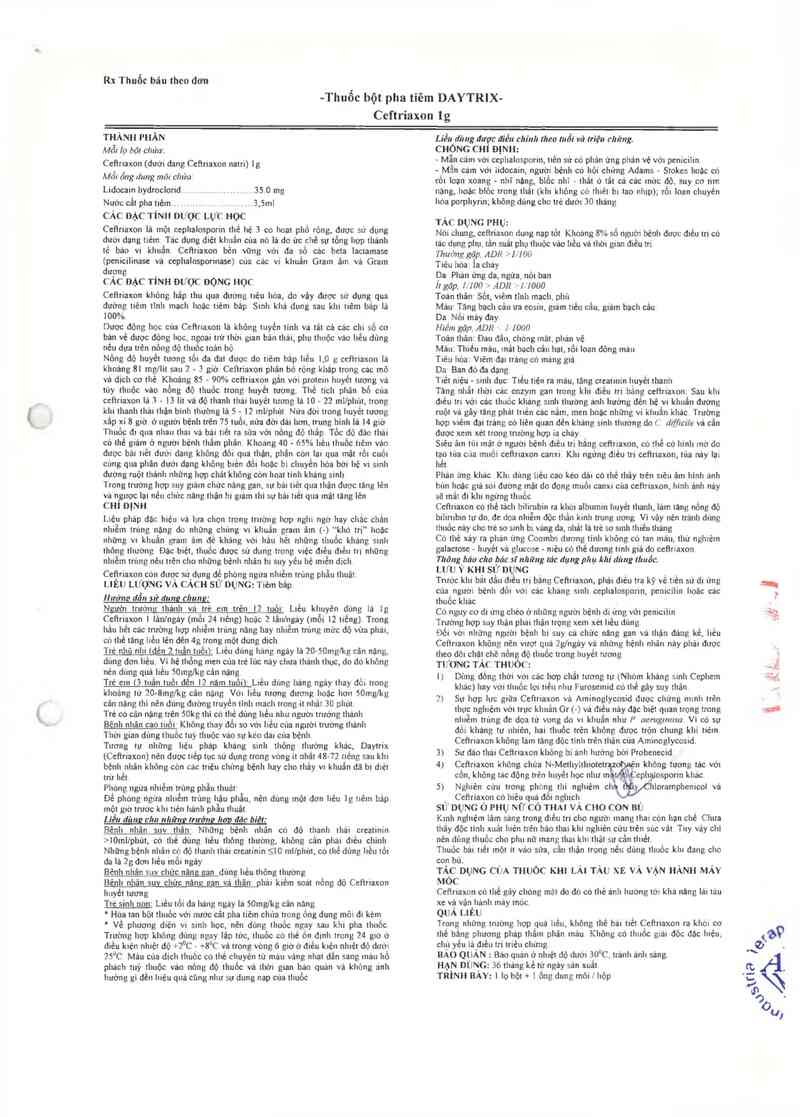 thông tin, cách dùng, giá thuốc Daytrix - ảnh 1
