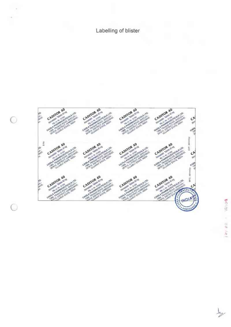 thông tin, cách dùng, giá thuốc Caditor 40 - ảnh 3