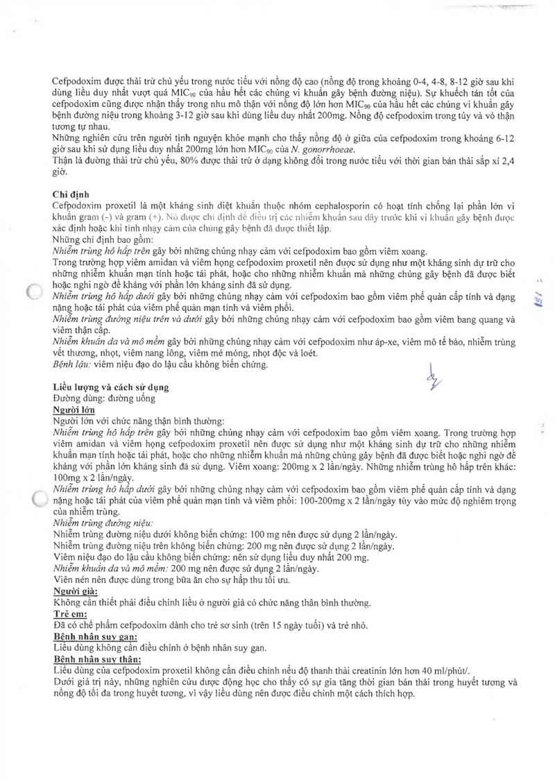 thông tin, cách dùng, giá thuốc Ceftopix 200 - ảnh 3