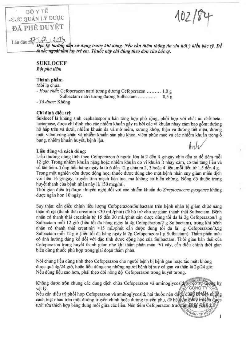 thông tin, cách dùng, giá thuốc Suklocef - ảnh 4