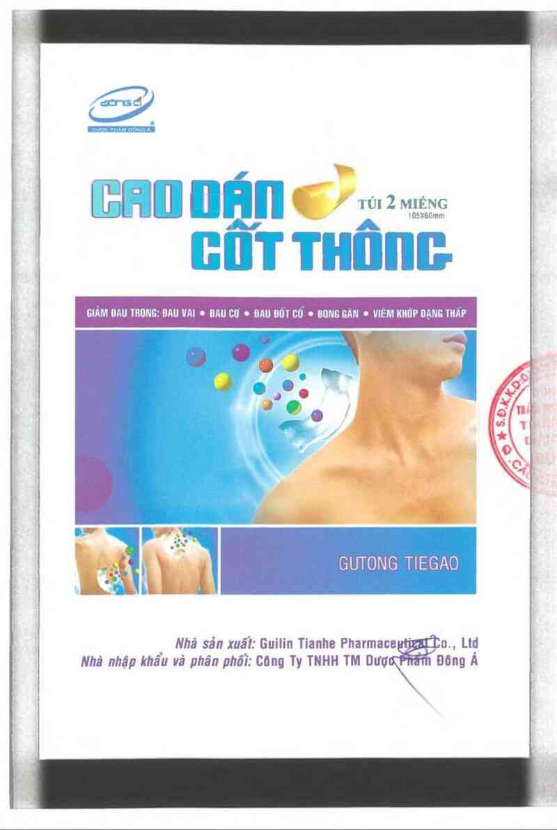 thông tin, cách dùng, giá thuốc Cao dán cốt thông - ảnh 2