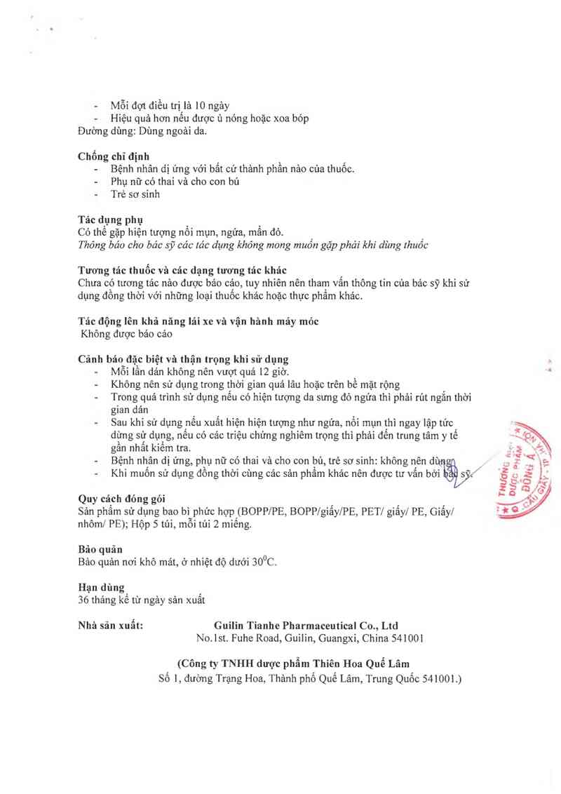 thông tin, cách dùng, giá thuốc Cao dán cốt thông - ảnh 5