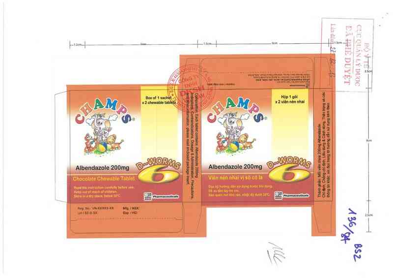 thông tin, cách dùng, giá thuốc Champs D-Worms 6 - ảnh 0