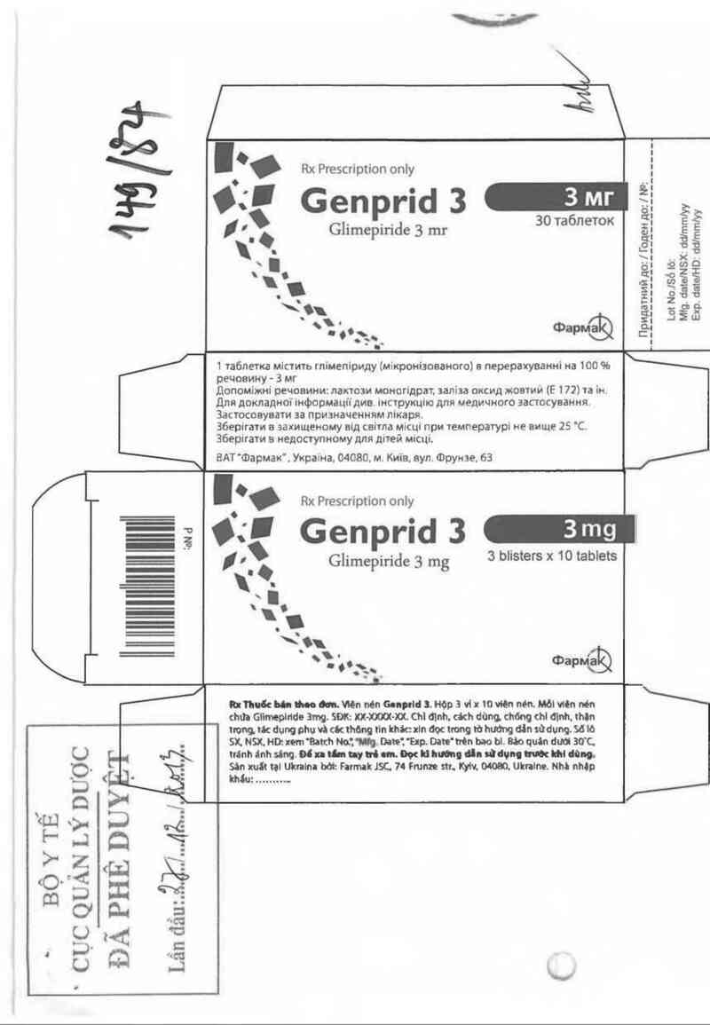 thông tin, cách dùng, giá thuốc Genprid 3 - ảnh 0