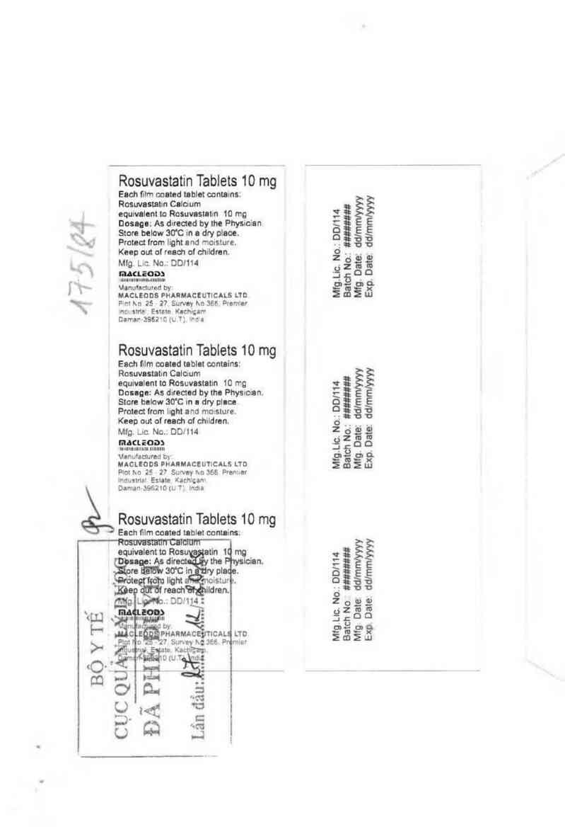 thông tin, cách dùng, giá thuốc Rosuvastatin Tablets 10mg - ảnh 0
