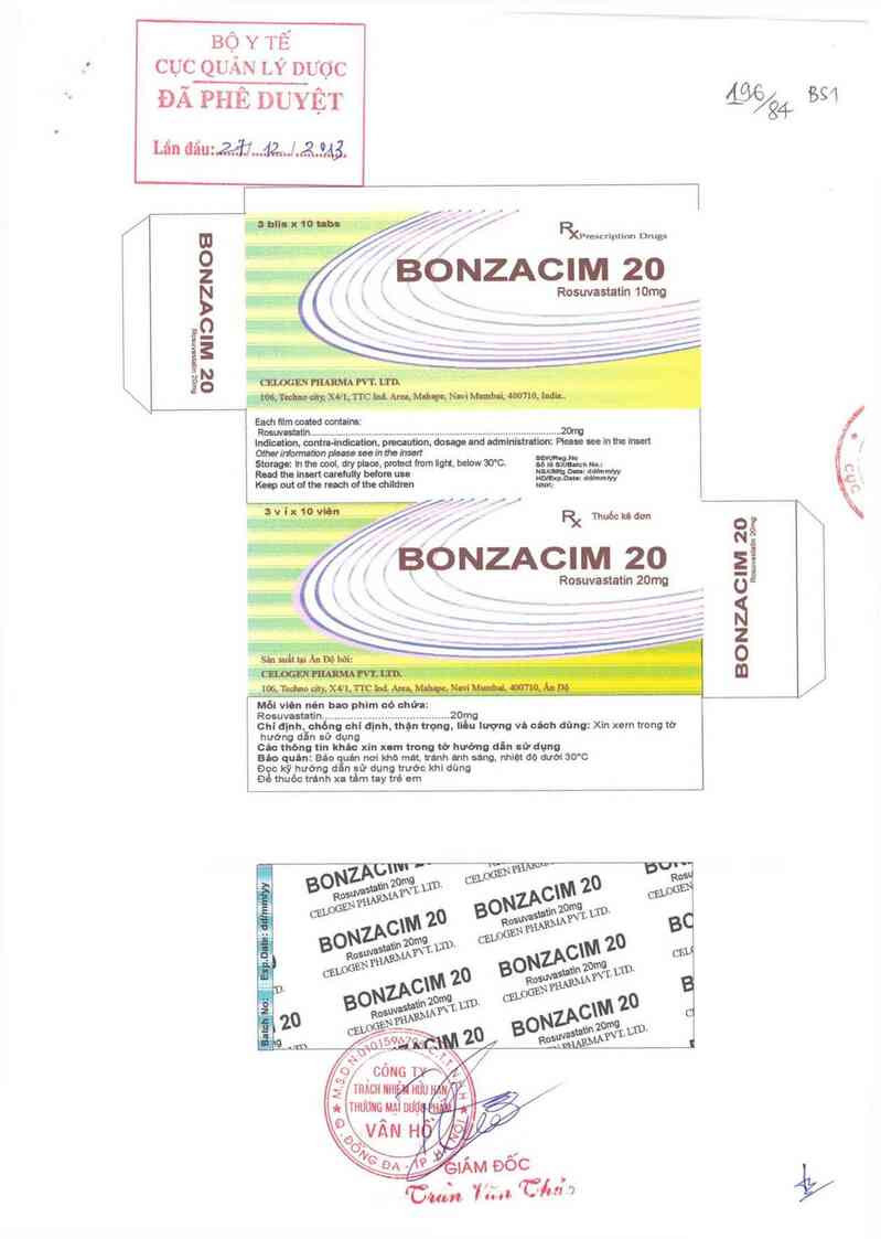 thông tin, cách dùng, giá thuốc Bonzacim 20 - ảnh 0