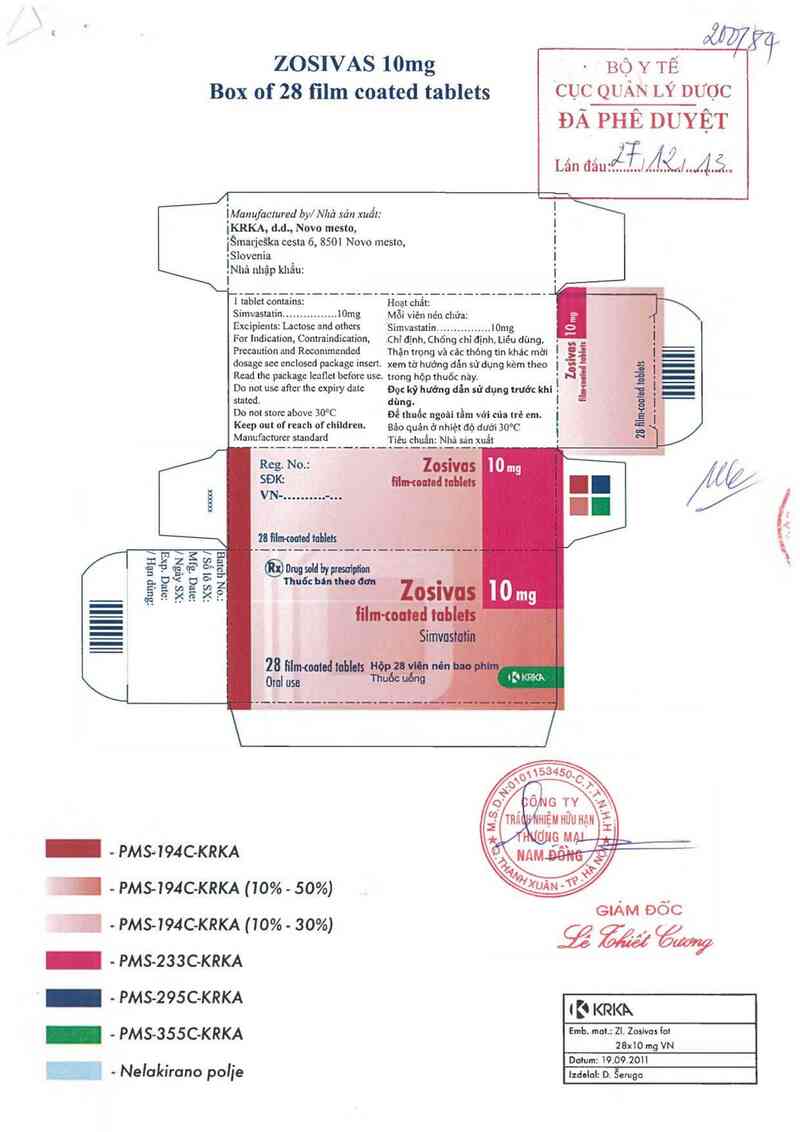 thông tin, cách dùng, giá thuốc Zosivas 10mg - ảnh 0