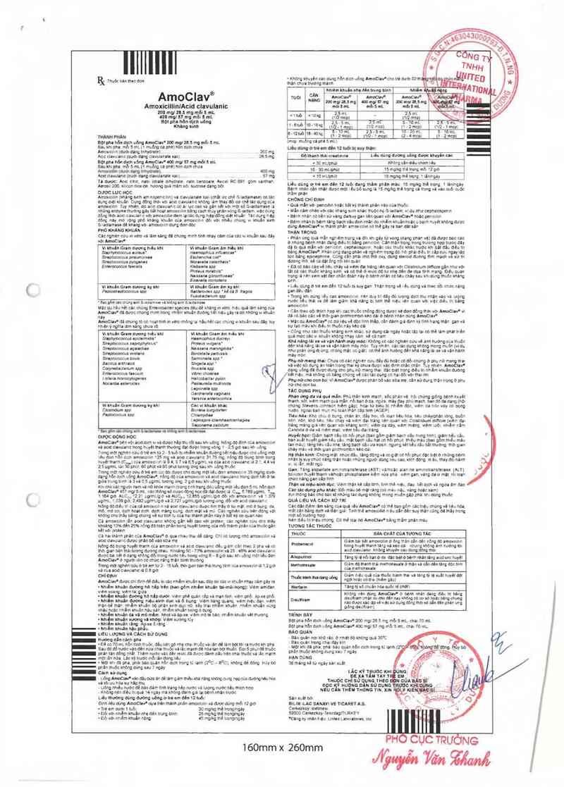 thông tin, cách dùng, giá thuốc Amoclav - ảnh 1